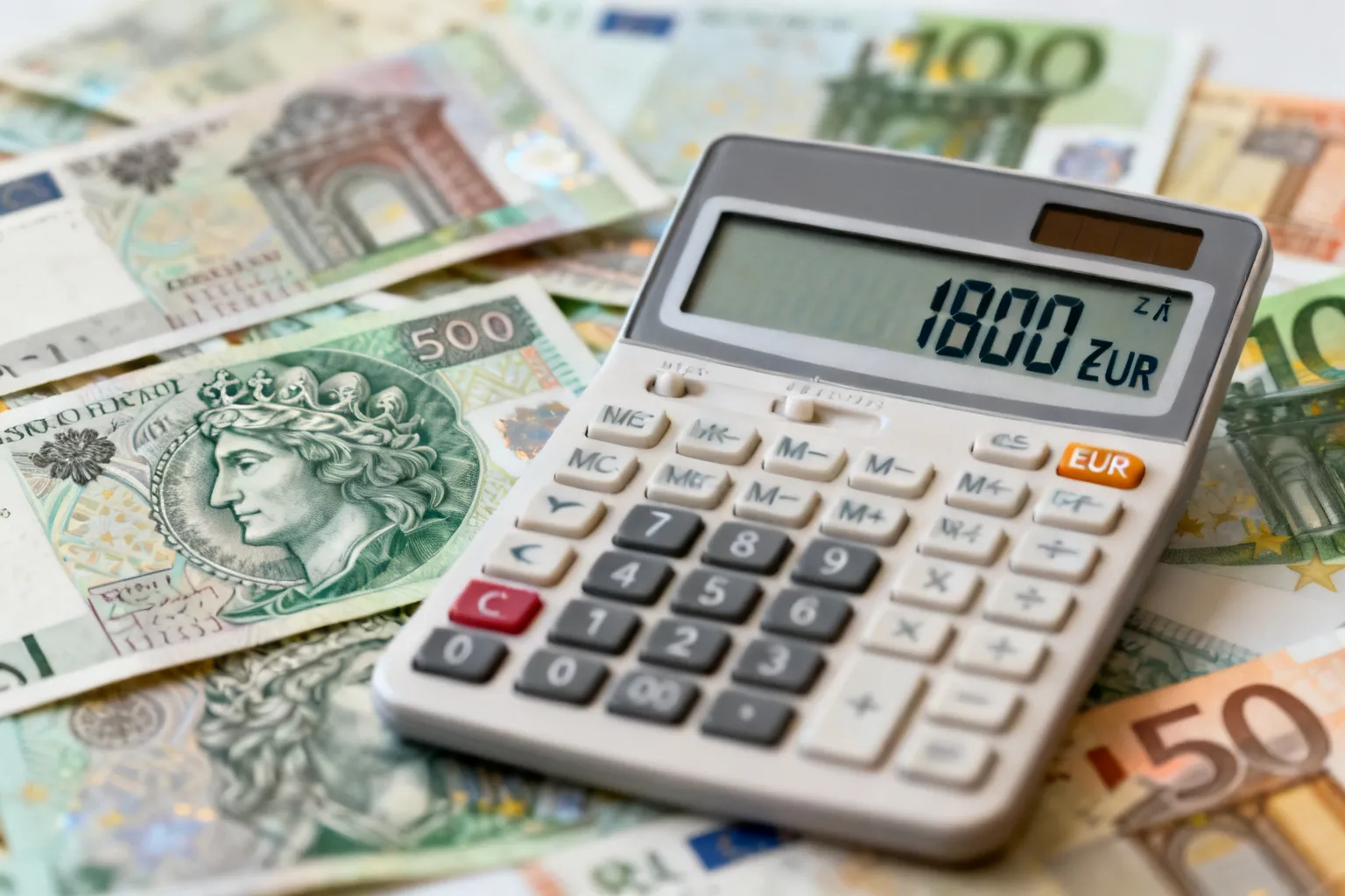 1800 zł ile to euro? Sprawdź aktualny przelicznik walut