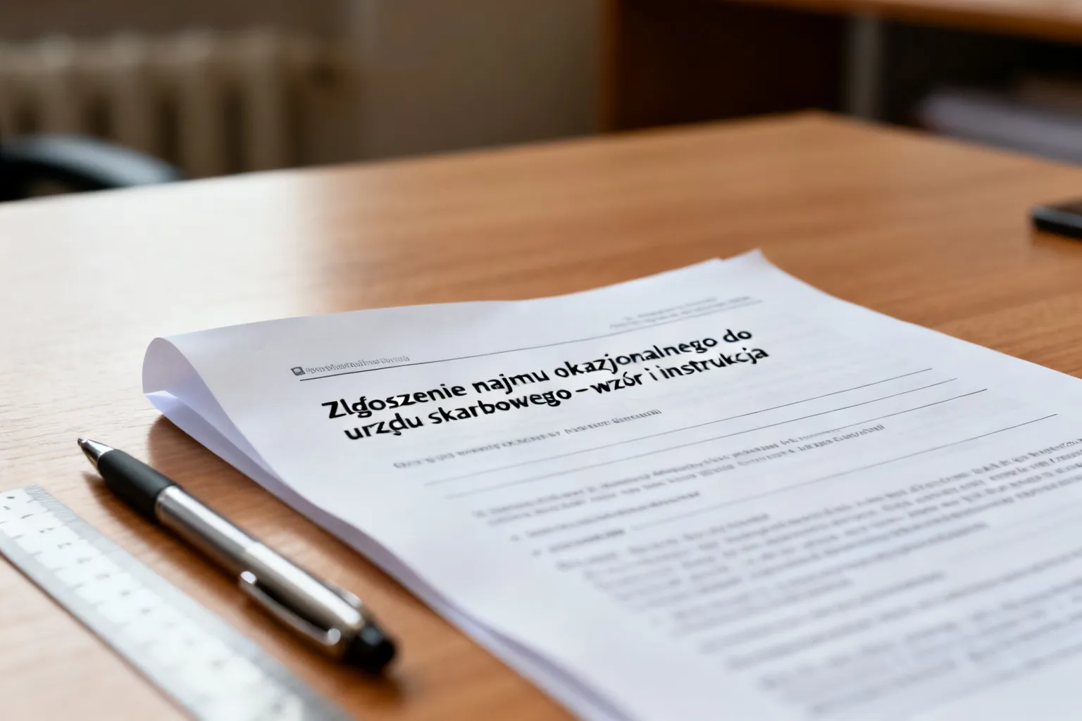 Zgłoszenie najmu okazjonalnego do urzędu skarbowego – wzór i instrukcja