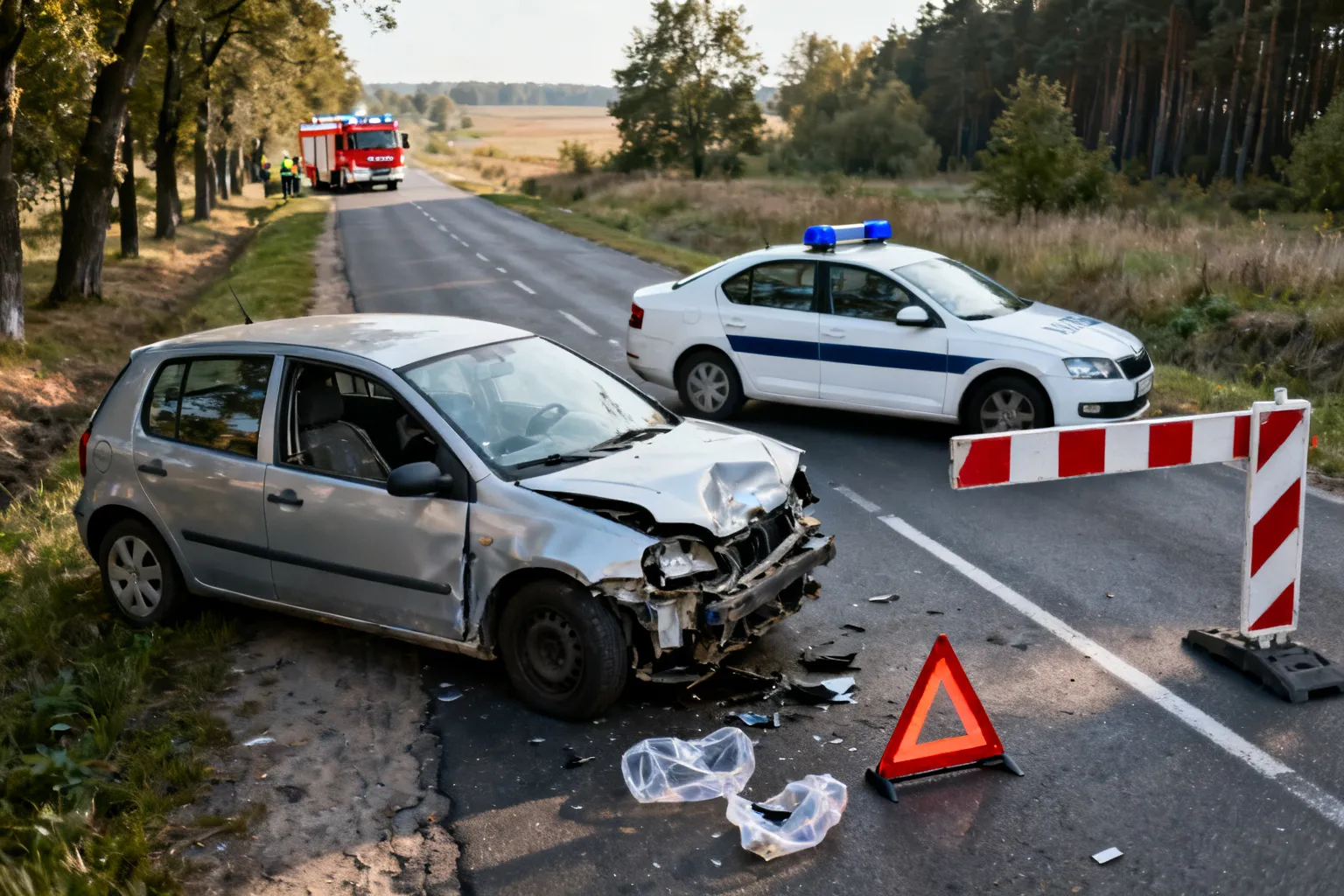 Tragiczny wypadek na DW 919 w Rudach. Zginęła 19‑letnia pasażerka
