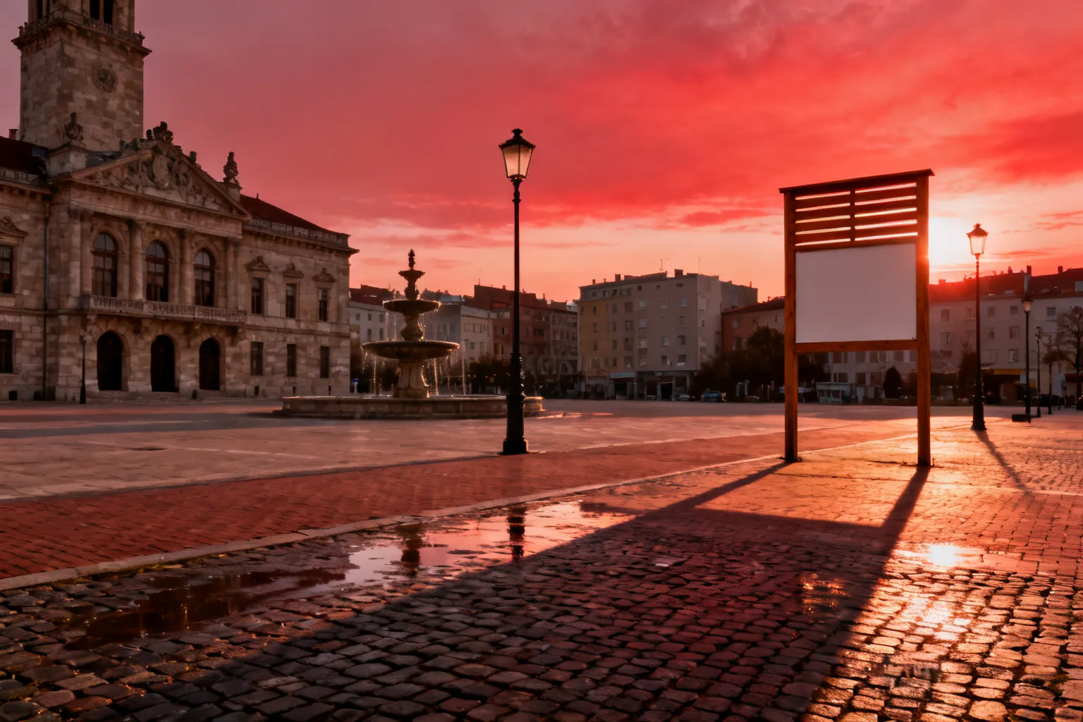 Efektowny czerwono-pomarańczowy zachód słońca w Częstochowie – 20 sierpnia 2026