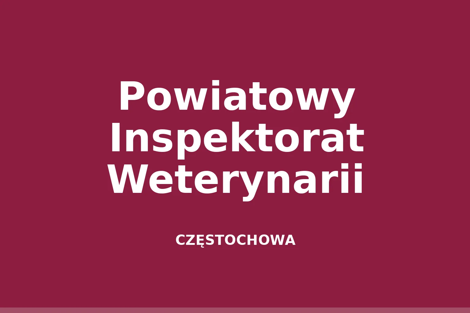 Powiatowy Inspektorat Weterynarii