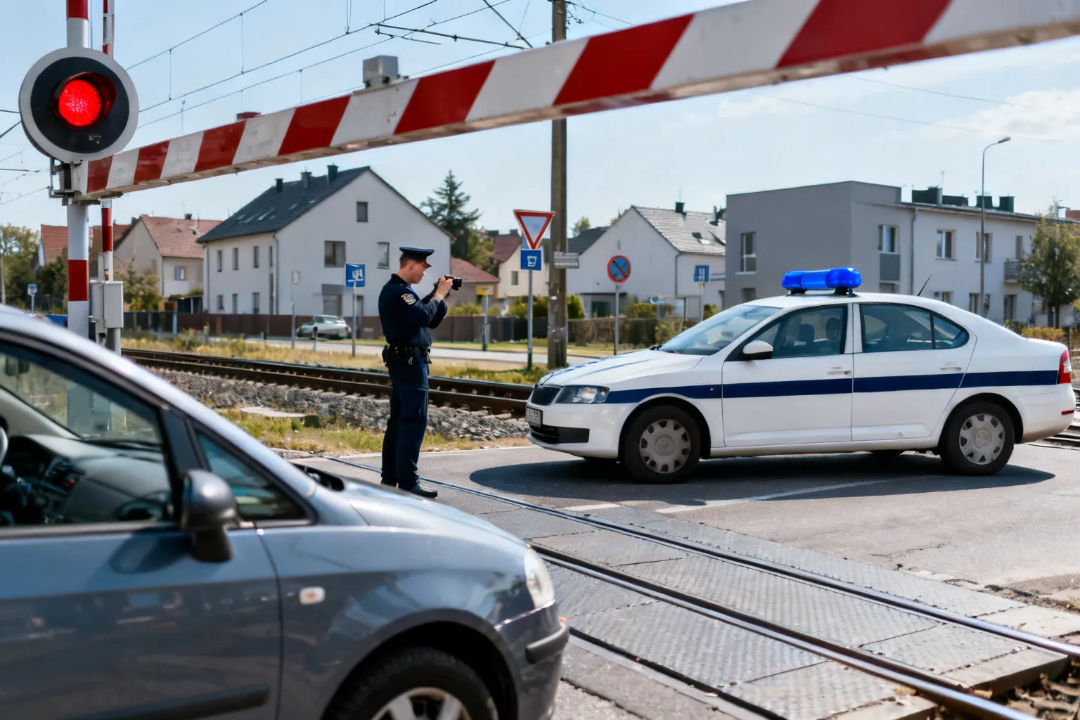 Mandat 2000 zł za wjazd na czerwonym świetle na przejeździe w Gierałtowicach