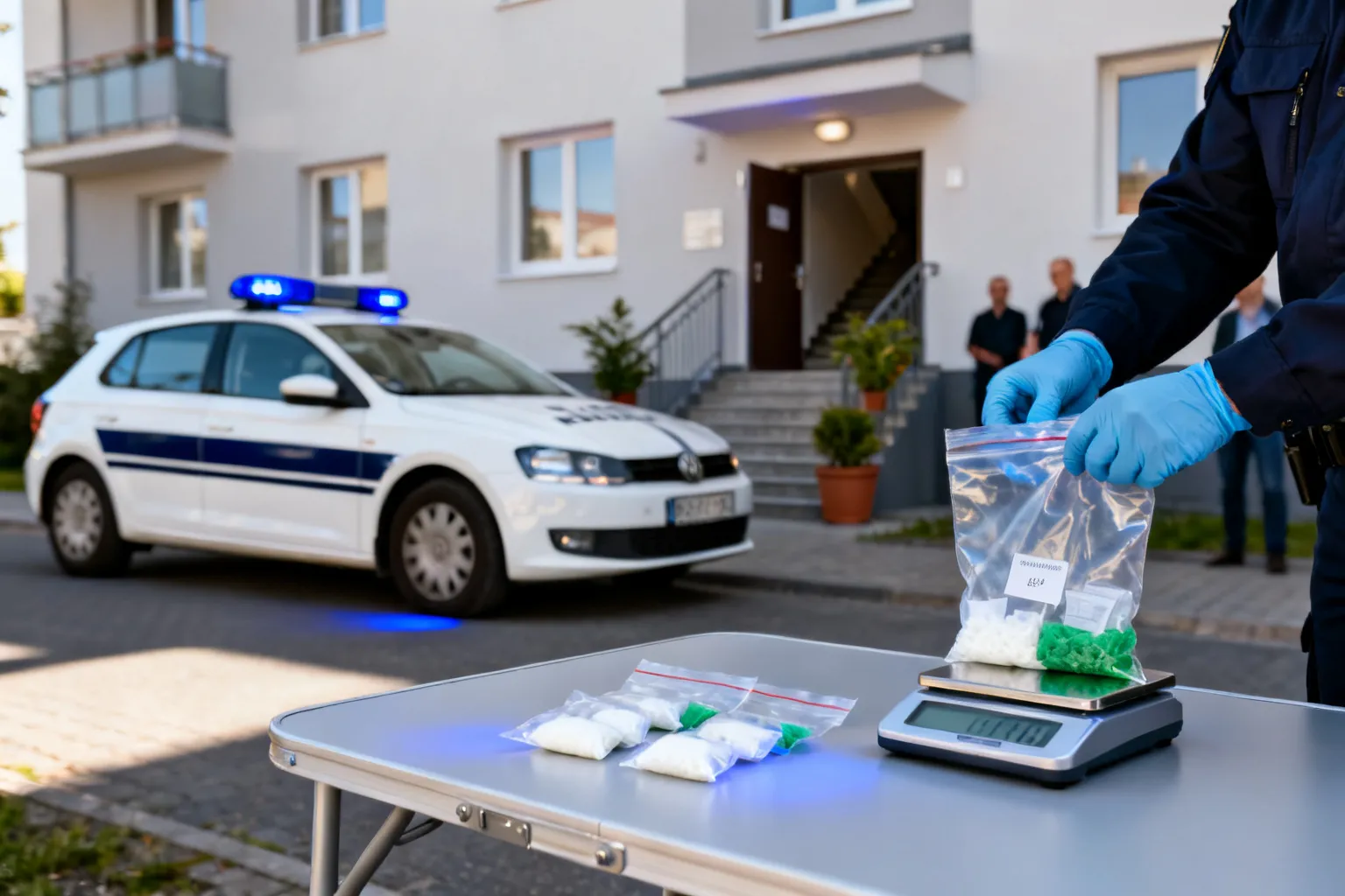 Zatrzymanie na osiedlu Syberka. W mieszkaniu zabezpieczono ponad pół kilograma narkotyków