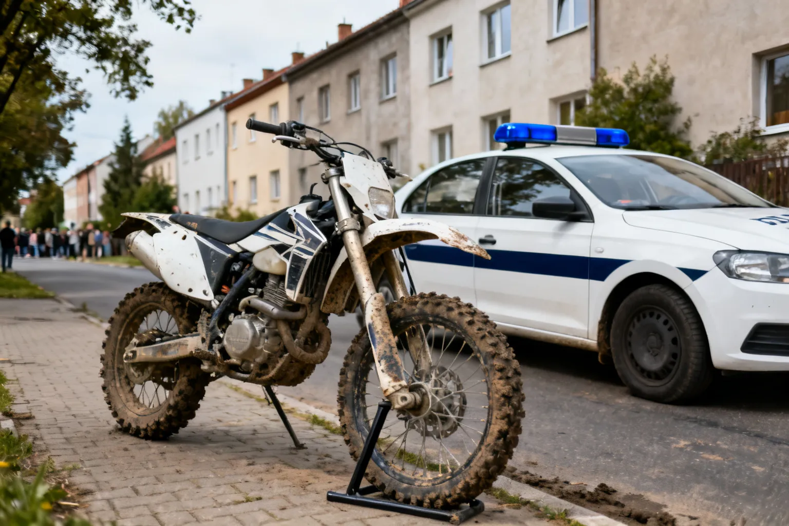 17-latek uciekał przed policją na motocyklu cross w Kłobucku
