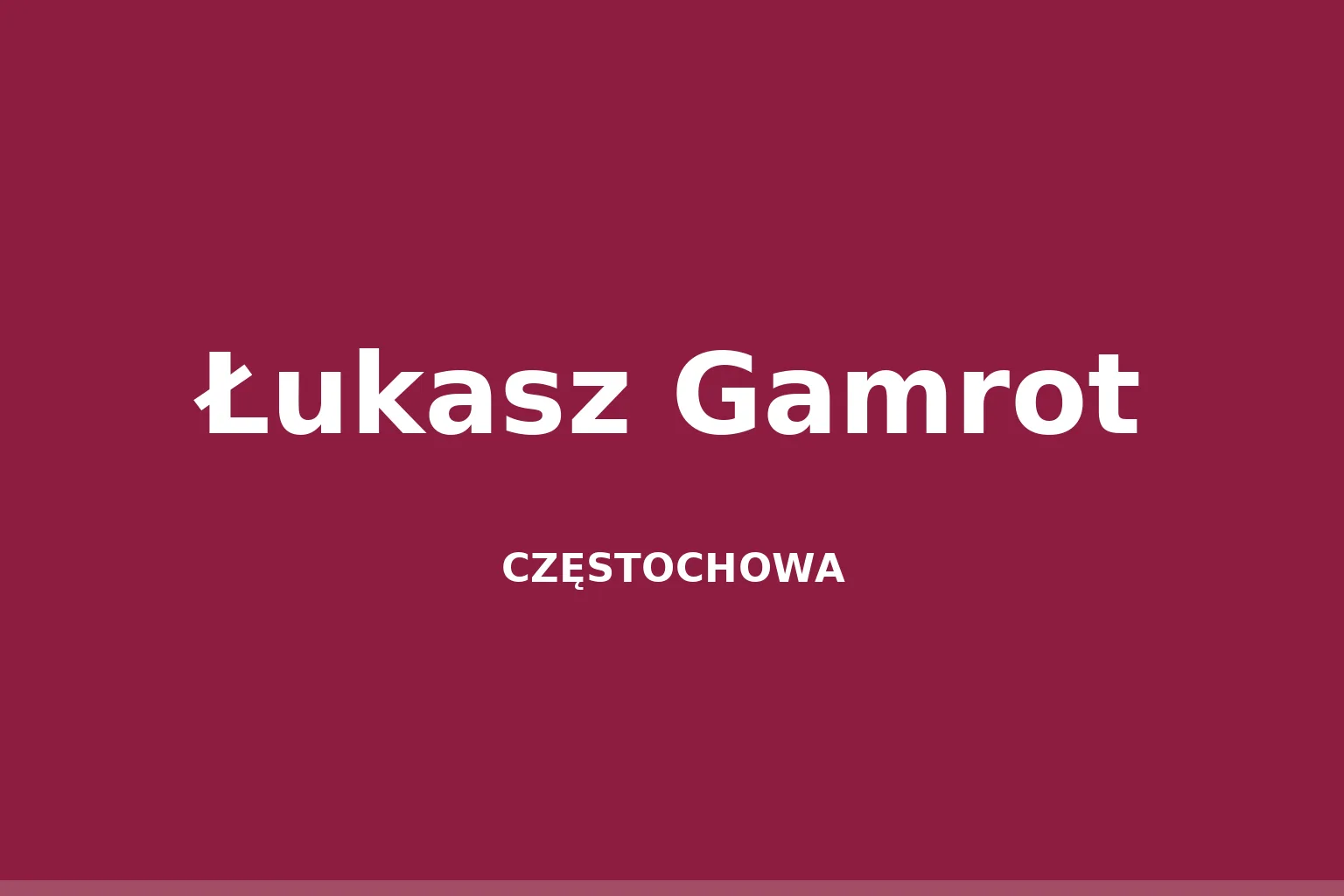 Łukasz Gamrot