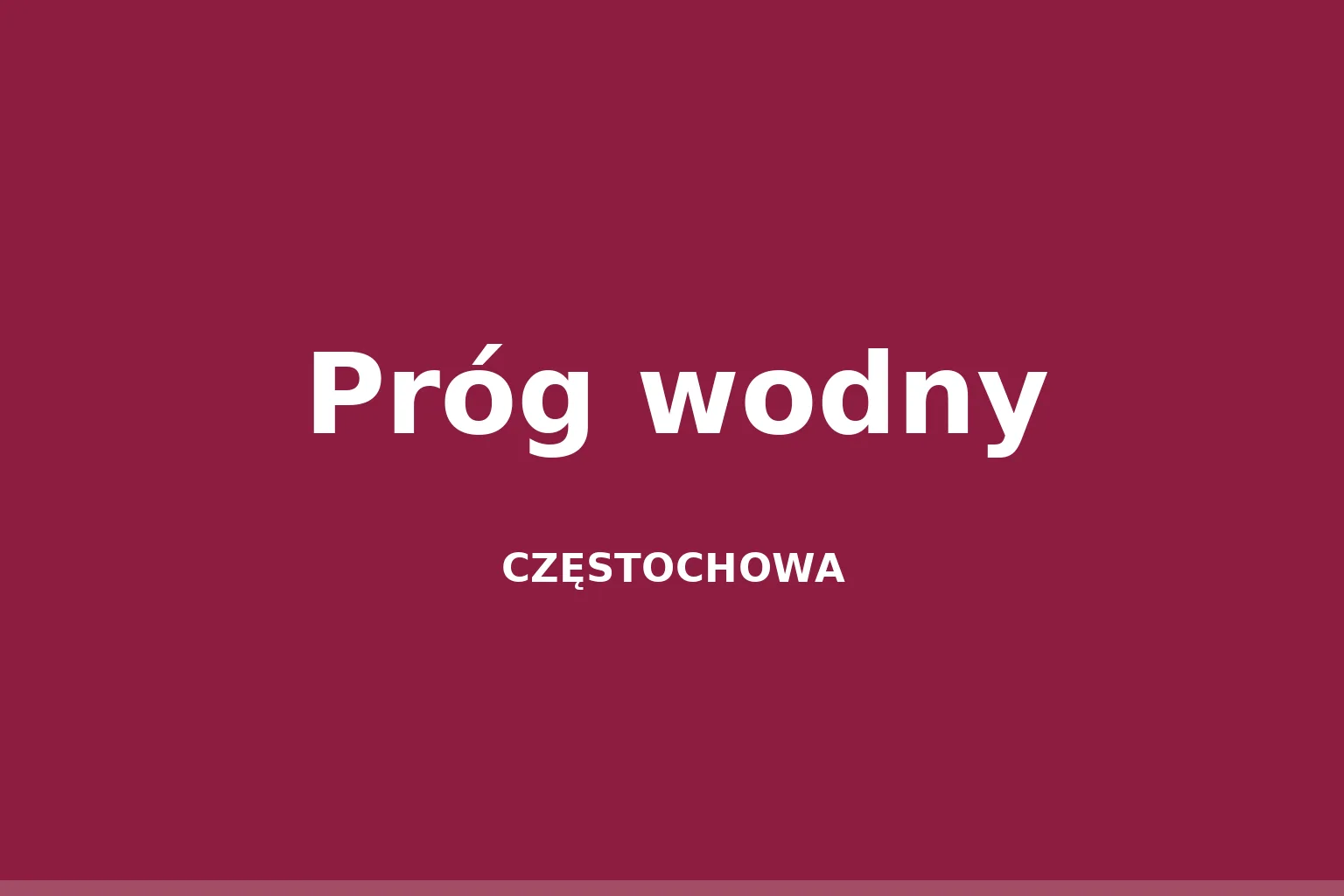 Próg wodny